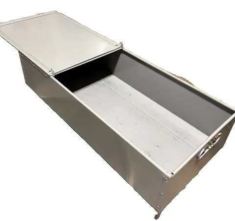 Steel Locking Cash Box Safe Deposit Box Lock Box Gray Storage Chest No Key