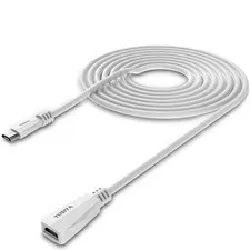 TUSITA Micro USB Power Extension Cable (20ft MICRO-USB Extension, 20ft-White