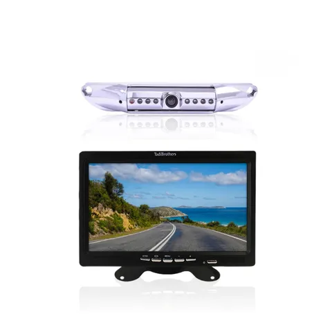 TadiBrothers 7” HD License Plate Backup Camera with a Monitor– Wired for No...