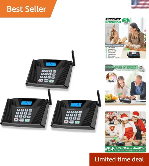 Intercoms Wireless for Home, Full Duplex Hands-Free Talk Intercom | Two Way C...