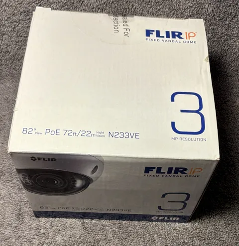 FLIR 1P Fixed Vandal Dome N233VE 3 Megapixel Security Dome Camera New Sealed