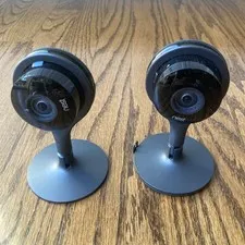 Google Nest Cam Indoor Security Camera A0005 1st Gen W/Stand - No Cord Lot Of 2