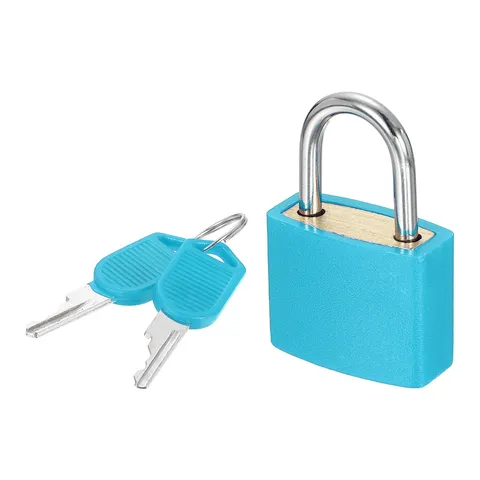 Padlock with Keys Shackle Waterproof Keyed Locks Blue