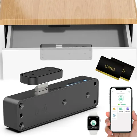 Smart RFID Drawer Lock, Hidden Digital Electronic Bluetooth RFID Cabinet Drawer