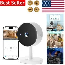 Indoor Security Camera 2K Dual-Band WiFi AI Detection Night Vision 2-Way Audi...