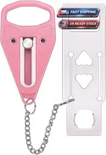 Portable Door Lock Extra Security Essential Safety & Privacy Travel Lockdown, Pr