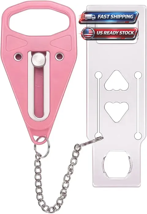 Portable Door Lock Extra Security Essential Safety & Privacy Travel Lockdown, Pr
