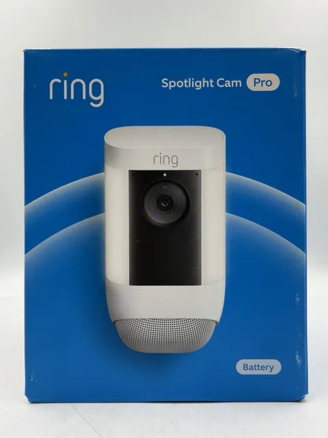 Ring Spotlight Cam Pro Battery White 2K Security Cam Vision