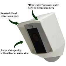 White Silicone Skin Case for Ring Floodlight Cam - 2 Pack
