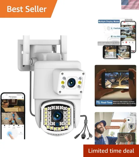 Comprehensive 355° View PTZ Security Camera with Night Vision & 2-Way Audio