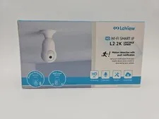 LAVIEW 4MP Bulb Security Camera 2.4GHz, 360° 2K Security Camera WHITE