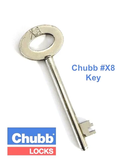 CHUBB / YALE Window Lock Key #X8 Suits 8K100, 8012 & 8003 -Free Post In Aust.