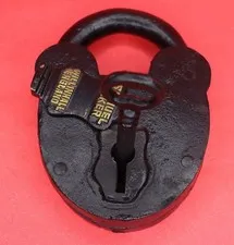 Door Safety Lock Antique Style Handmade Cast Iron Fully Functional Padlock Gift