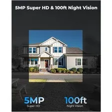 5MP WiFi Outdoor Camera RLC-510WA, Wireless Home S