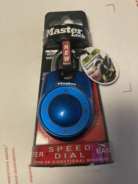 Master Lock 1500iD Speed Dial Resettable Combination Directional Movement BLUE
