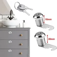 16/30mm Cabinet Lock with 5 Keys for Mail Boxes and Cupboards