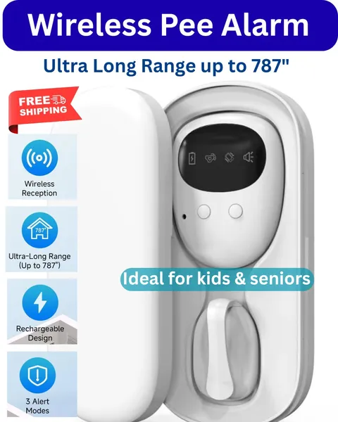 Wireless Bedwetting Alarm for Boys & Girls, USB-C Rechargeable, High Sensitiv...