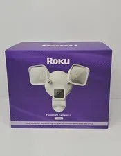 Roku Smart Home Floodlight Camera SE Wi-Fi Connected, Wired Surveillance Camera