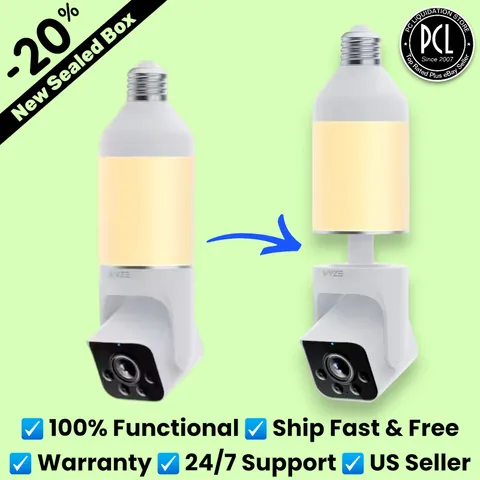 ✅ WYZE Bulb Cam | 2K Color Night Vision with 160° FOV - 1pc ✅