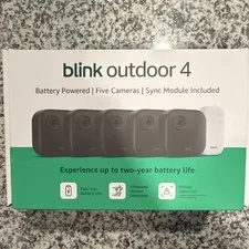 Blink Outdoor 4 Wireless Wi-Fi 1080p 5-Cam System w/ Sync Module, Alexa