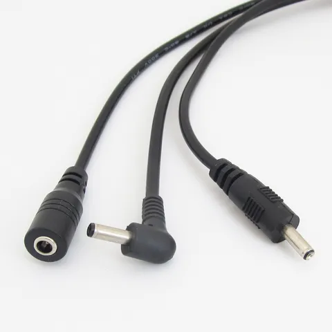 50pcs 0.3m/1FT DC Power Cable 3.5mmx1.35mm DC Tip Male/Female Cable Pigtail Wire