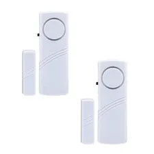 2 Pack Window Door Alarm System - No Batteries for Home, Safety, Pool, Garage...