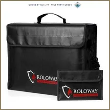 Fireproof Storage Bag, 17x12 Waterproof Design for Secure Document Protection