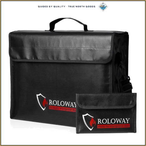 Fireproof Storage Bag, 17x12 Waterproof Design for Secure Document Protection
