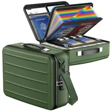 Fireproof Document Box with Lock, Hard-Shell Fireproof Safe for Home Documents,