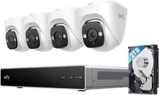 eufy NVR System E41 4-Cam 2TB HDD 24/7 Recording 4 4K Turret Cams Wired Outdoor