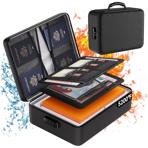 Fireproof Document Organizer with Lock