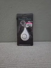 NEW Personal Safety Alarm Keychain White 125 Decibel Pull Chain Activation 