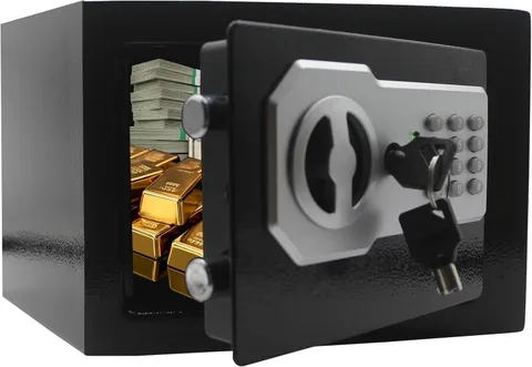 Key Electronic Keypad Security Safe Lock Box Steel Digital Deposit Home Office