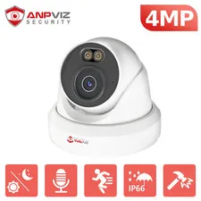 Anpviz 4MP PoE IP Security Camera Outdoor Color Night Vision Built-in Mic ONVIF