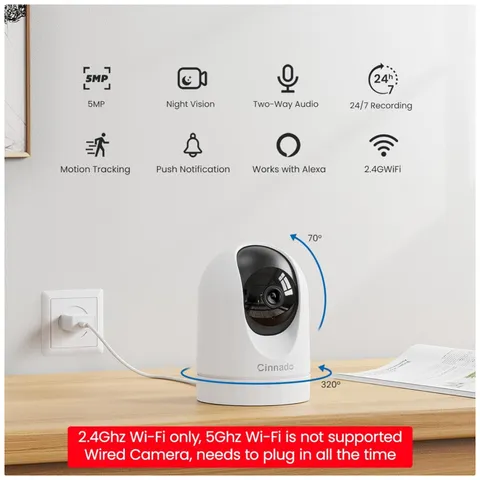 Alexa & Google Home Compatible Indoor Security Camera