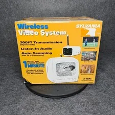 Sylvania SY4225 Wireless Video System 2.4GHz Security Camera Monitor Kit White