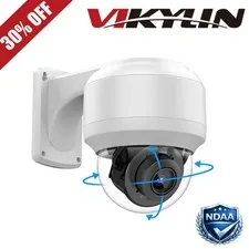 Vikylin 4K 8MP 5X Optical Zoom PoE Security Speed PTZ IP Camera Outdoor ONVIF