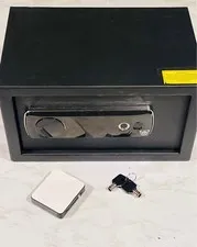 Bulldog Vaults Biometric Safe LED Display Backup Key Black BDS022 fingerprint 