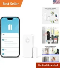 Smart Zigbee Wireless Door & Window Alarm - 100m Range, App Control Compatible