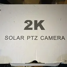 2K Solar Powered 4G PTZ Outdoor/Weatherproof Security Camera, Black