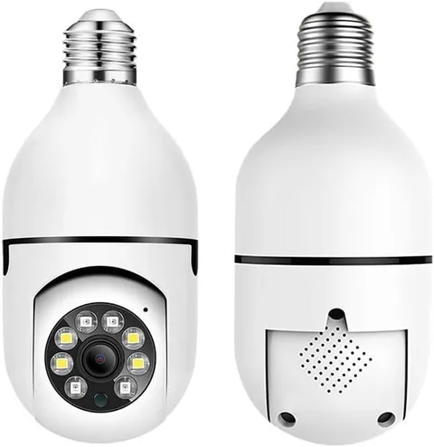 Light Bulb Security Camera 2.4Ghz Wifi Outdoor - HD 1080P Wireless Light-Bulb Se