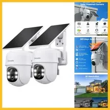 2K Cameras for Home Security-2.4G WiFi Outdoor Camera Wireless Solar/Battery Pow