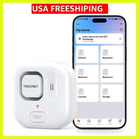WiFi Water Leak Detectors, Leak & Drip Alert with APP Push and Sound Alarm, S...