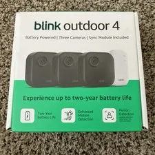 (3 Pack) Blink Outdoor 4 Battery Powered Camera w/ Sync Module
