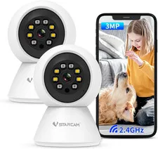 3MP Indoor Pet Camera, 2.4G Wifi Camera for Home Security Camera with Phone APP,