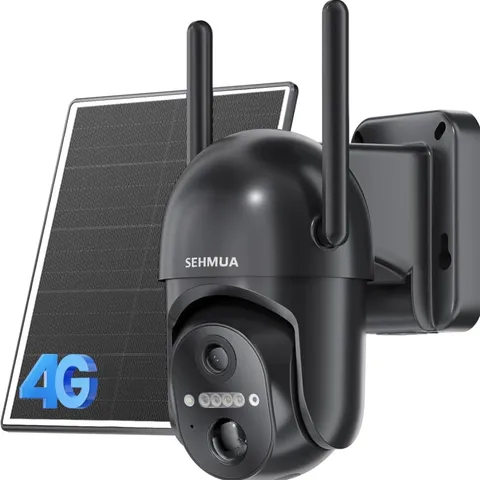 Weatherproof 4G LTE Solar-Powered Security Camera - Two-Way Talk & Night Vision