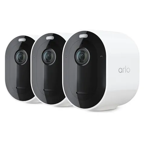 ARLO PRO SECURITY CAMERA 2K HDR VMC4060A, 3 CAMERAS WIRELESS, 3 CAMERAS WHITE