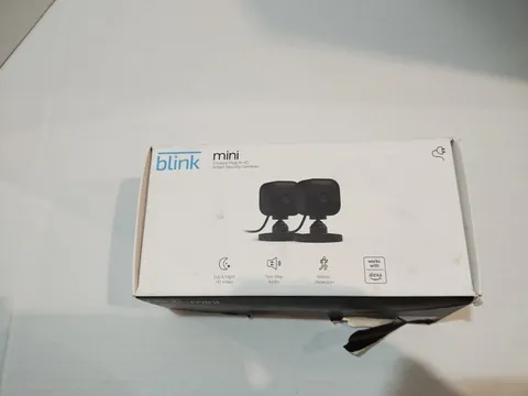 Blink Mini 2 Pack 1080p WiFi Security Camera Motion Detect Night Vision - Black
