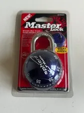 Master Lock Sphero Combination Lock Smooth Spin Padlock 2076DAST Dk Blue W/Key