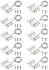MC-38 Surface Mount Wired NC Door Sensor Alarm Magnetic Reed Switch White 10 Pai